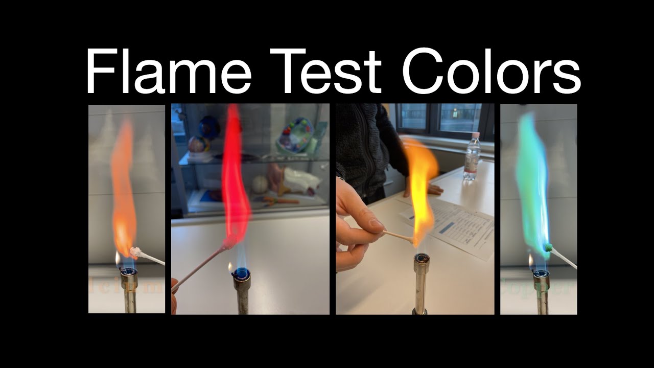 Flame Test Experiment Identifying Metal Ions by Color
